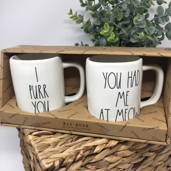 Rae Dunn Other - SOLD!! NWT Rae Dunn CAT LOVE Mug set of 2 🐈